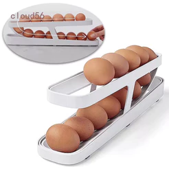 Porta Ovos De 2 Andares Dispenser Automático De Ovos Para Refrigerador Rolling Egg Holder