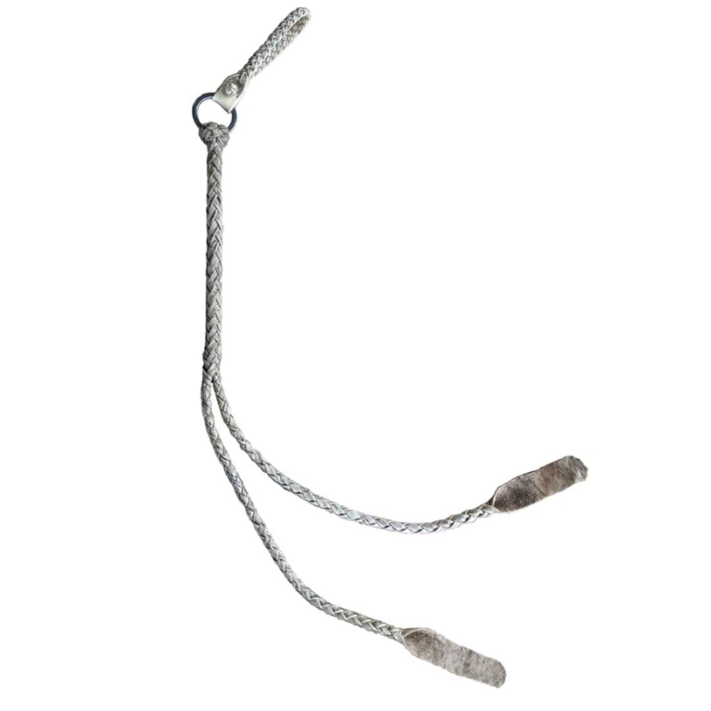 Chicote Couro Crú Cavalo e Mula Trançada Com Duas Pernas Oferta Envio Imediato!