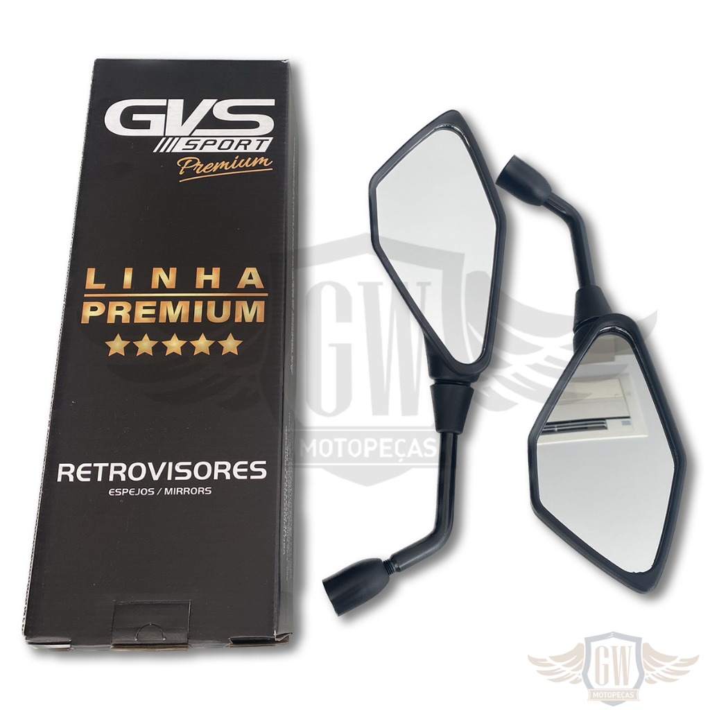Retrovisor Gvs Kawasaki Z400 Haste Fixa Honda Lente Convexa em Oferta na Shopee