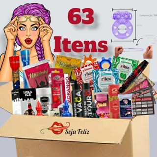 Kit Sexshop 63 Produtos Eróticos