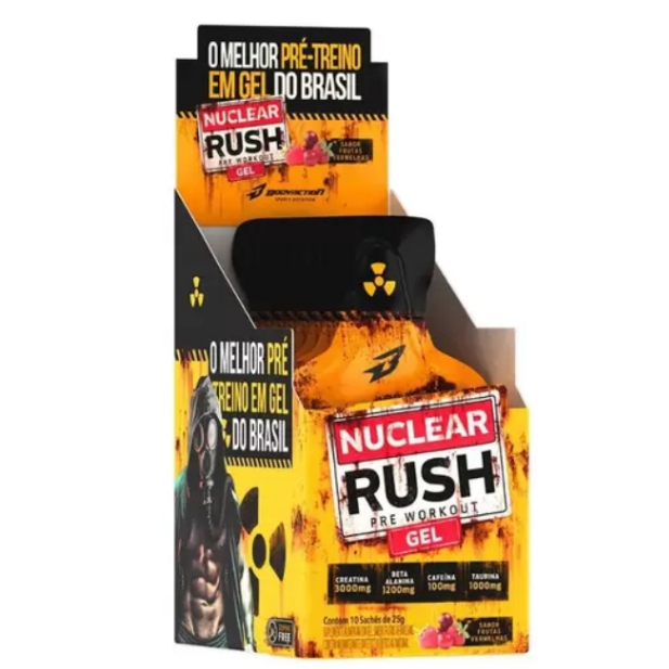 Pré Treino Nuclear Rush Display Gel C/10 Sachês - BodyAction