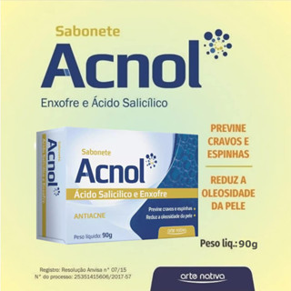 Sabonete Acnol Ácido Salicílico e Enxofre Antiacne 90g - Arte Nativa