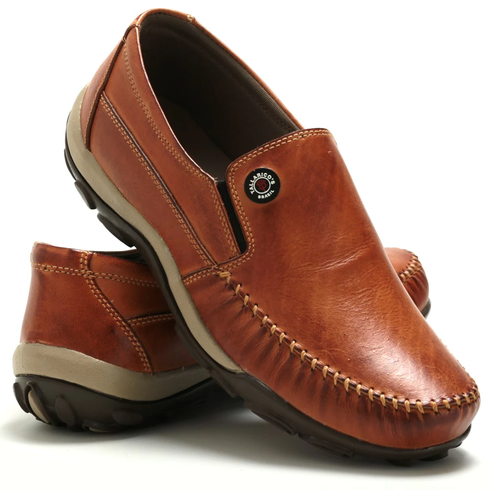Sapatilha Mocassim Masculina Couro Legitimo Conforto Total — imagem 1