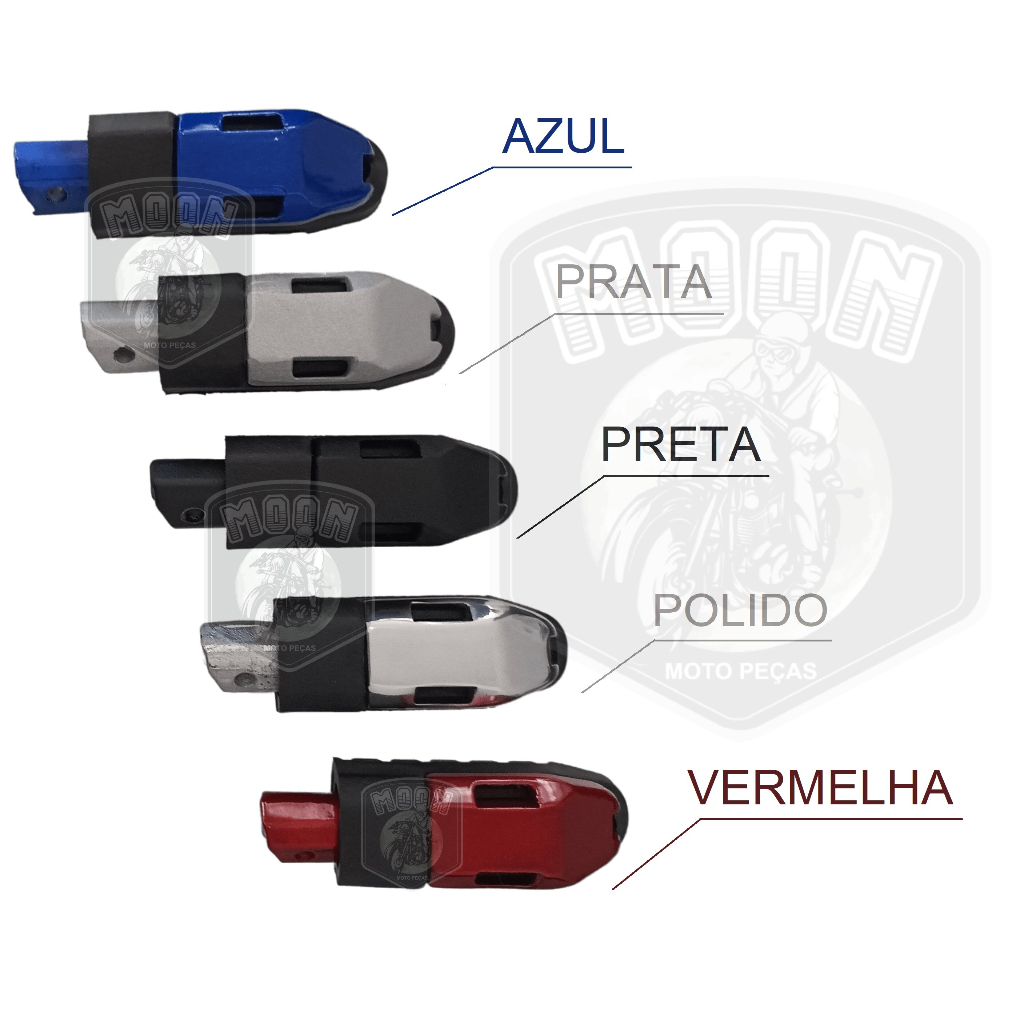 Pedaleira Garupa Moto Titan 160- 150 Cg Fan 125 Biz Twister CB 300 CBX 250 Aluminio 1 Linha Cores em Oferta na Shopee