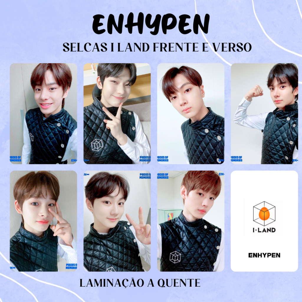 Photocards Enhypen Selca I LAND FRENTE E VERSO FANMADE em Oferta na Shopee