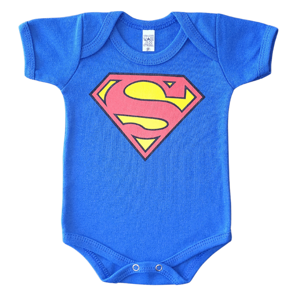 Body Bebê Super Homem Herói Personagem Divertido Fantasia Recém Nascido Bori Bore 100% Algodão Roupa Bebê