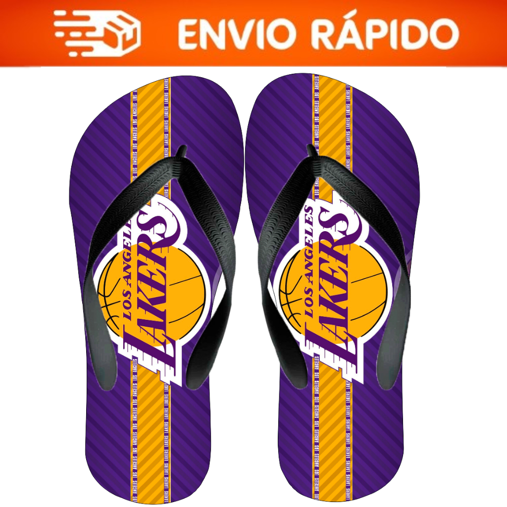 Chinelo Basquete Lakers Adulto e Infantil Exclusivo Oferta Especial