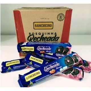 KIT COM 10 - Biscoito Rancheiro Morango Zero Lactose - Zero Leite. em Oferta na Shopee