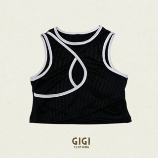 Cropped Regata Decotado transversal | Canelado Feminino