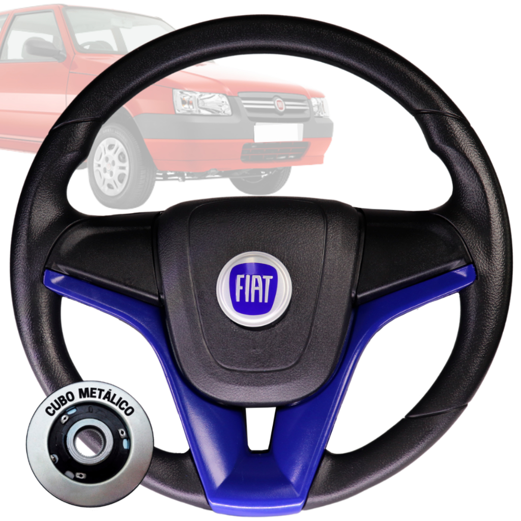 Volante Esportivo cruze azul fiat azul para Uno Fire Palio Siena Punto Strada Stilo Mille Fiorino em Oferta na Shopee