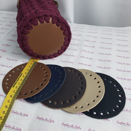 FUNDO BOLSA CROCHE PEQUENO REDONDO (10 CM - 2 UNIDADES)