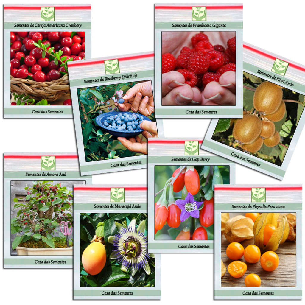 Kit Sementes de Frutas Anãs para Mudas em Oferta na Shopee