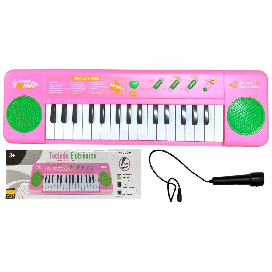 Teclado Piano Musical Infantil Com Microfone com Teclas lindo brinquedo