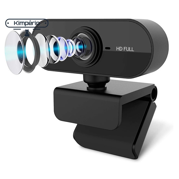 Câmera Full HD 1080p Webcam Com Microfone Visão 360º Computador PC Para Reunião E Aulas