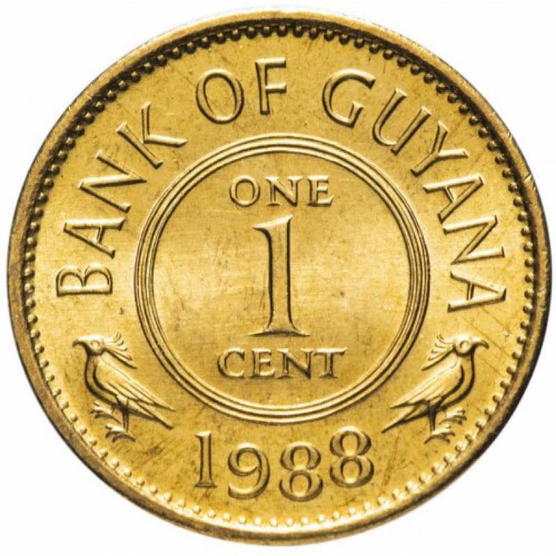 Moeda -> Guiana Fc 🇬🇾 -> 1 Cent -> América do Sul