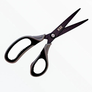 tesoura multiuso com lamina preta 3d teflon com cortes precisos em Oferta na Shopee