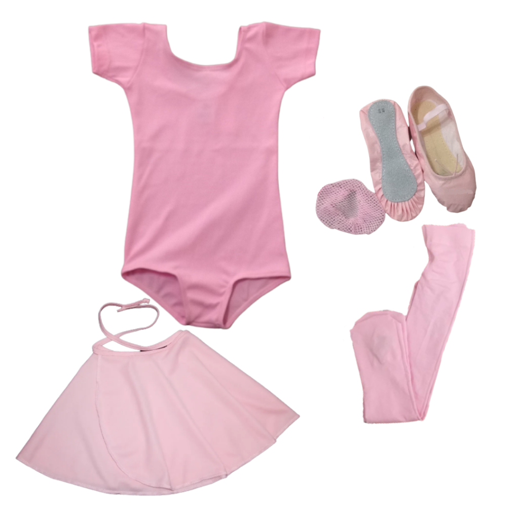Uniforme de Ballet Infantil Kit Bailarina 5 itens Roupa de Balé Uniforme de Ballet Infantil Kit Bailarina 5 itens Roupa de Balé