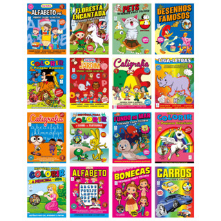 Kit 50 Revistas Infantil De Colorir E Atividades Pintar Sortidos