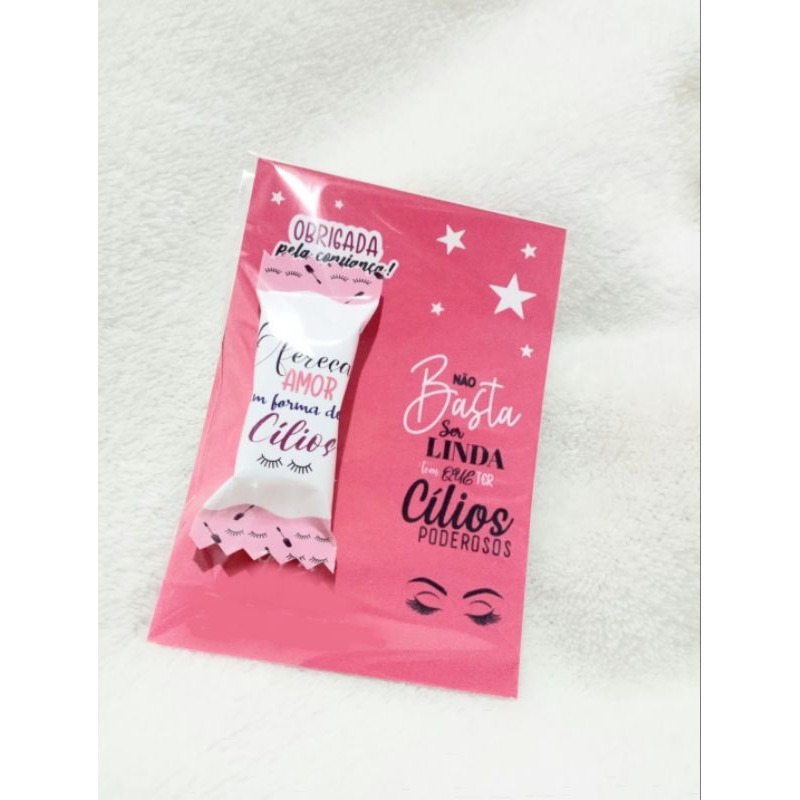 Cartão+ Bala Extensão  de Cílios