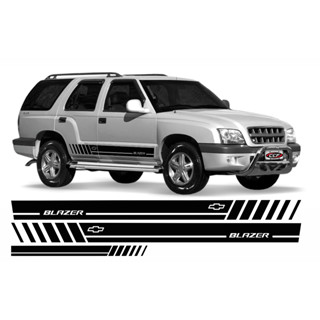 Kit 3 Adesivos Chevrolet Blazer Faixa Lateral Acessórios Faixa lateral Sport