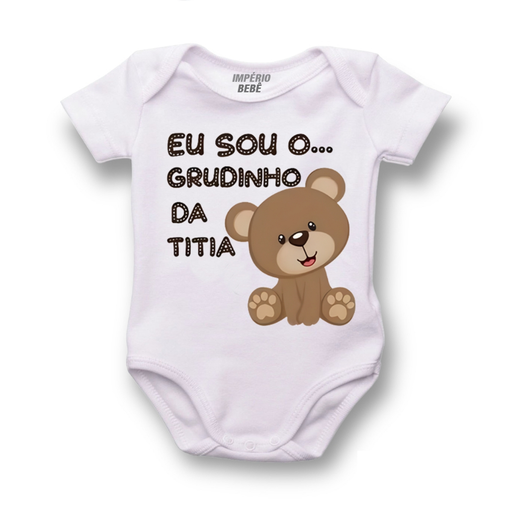 Body Bebe Infantil Personalizado Frases Titia Ursinho C04 em Oferta na Shopee