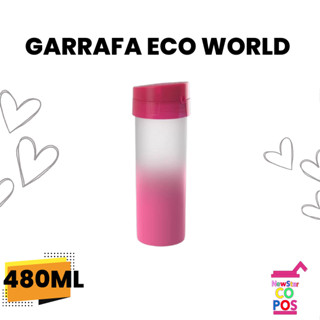 Lindas GARRAFAS DE ÁGUA ECO WORLD JATEADA ECOLOGICA 480ML
