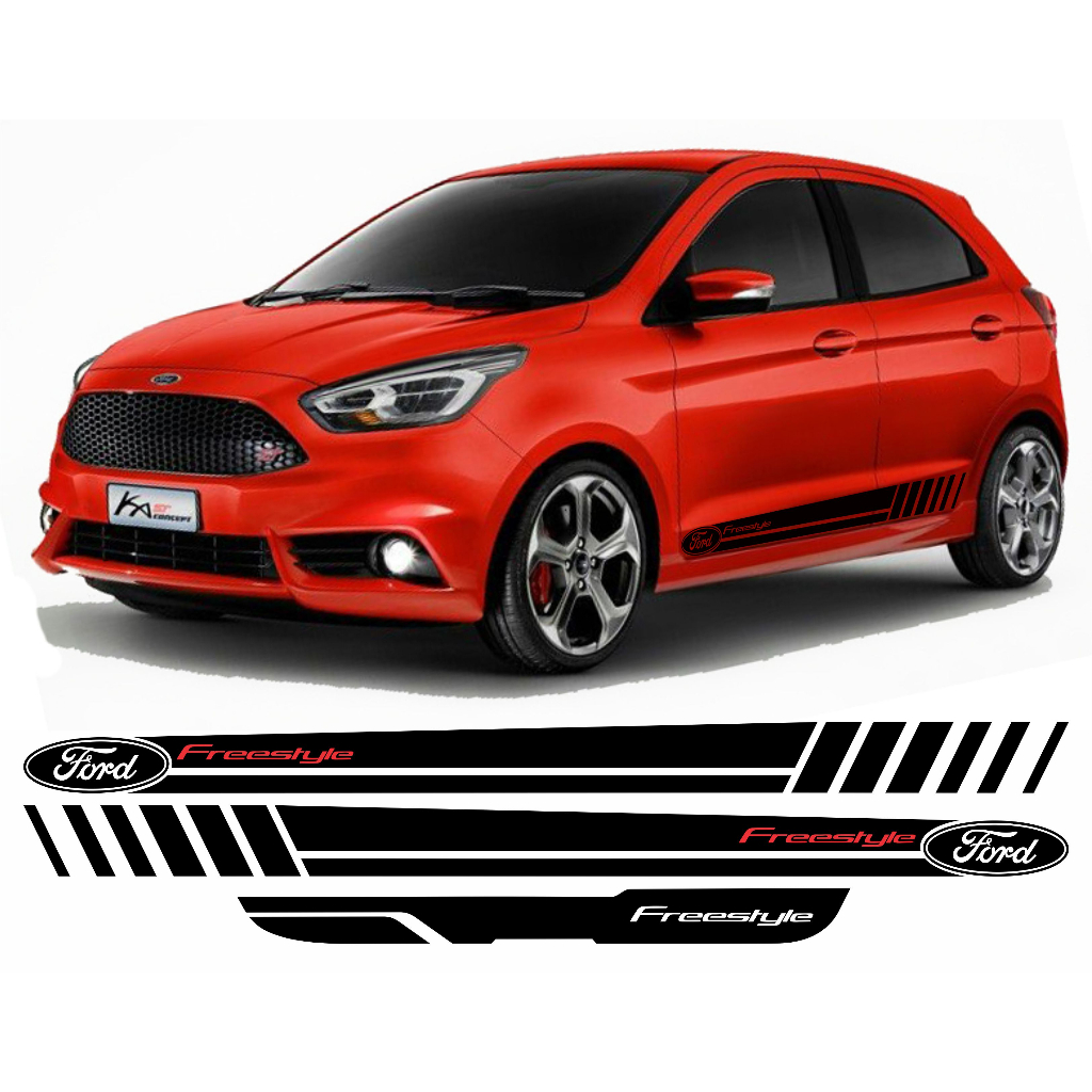 Kit 3 Adesivo Ford Ka Sport Freestyle Sport Faixa Acessórios