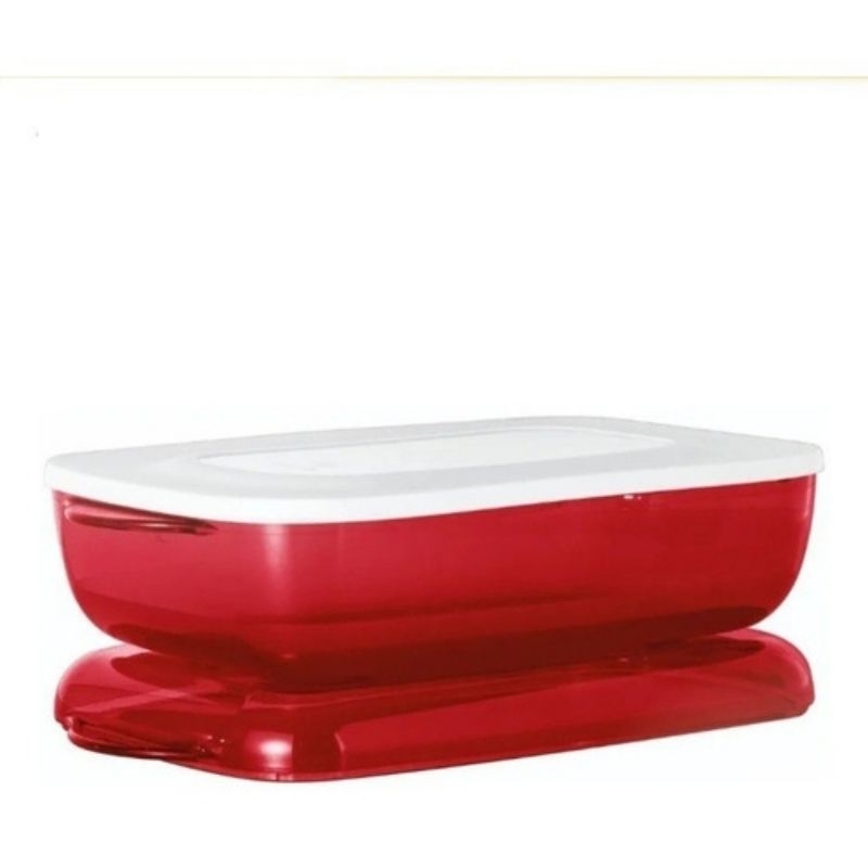 Tupperware Tigela Microplus Retangular 1,7 litros Vermelha