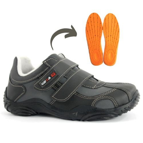 Sapatenis Masculino Tênis Sapatilha Ciclistas Bike Resistente Preto Grafite Com PU Palmilha Conforto 37 ao 44