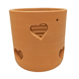 Vaso De Barro Com Furos De Coração Para Orquidea Decoração Cilindro em Oferta na Shopee
