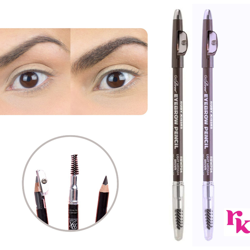 Lápis para Sobrancelhas Madeira Apontador Go Brow RK Ruby Kisses