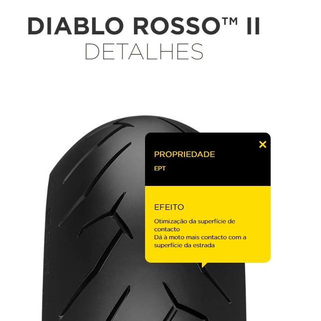 par de pneu pirelli diablo rosso 2 110/70-17 140/70-17 Radial - CB 300 Twister 250 Fazer 250 · foto 2