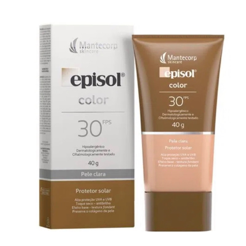 Protetor Solar Facial Episol Color- Mantecorp Skincare Fps 30 - Pele Clara