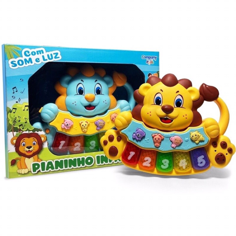 Brinquedo Piano Teclado Animal Brinquedo Infantil Sons Fazenda Sitio Para Bebes e Crianças Pequenas Colorido