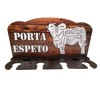 Suporte Porta Espetos Churrasco Decorativo de Parede Cantinho do Churrasco Decoraçao