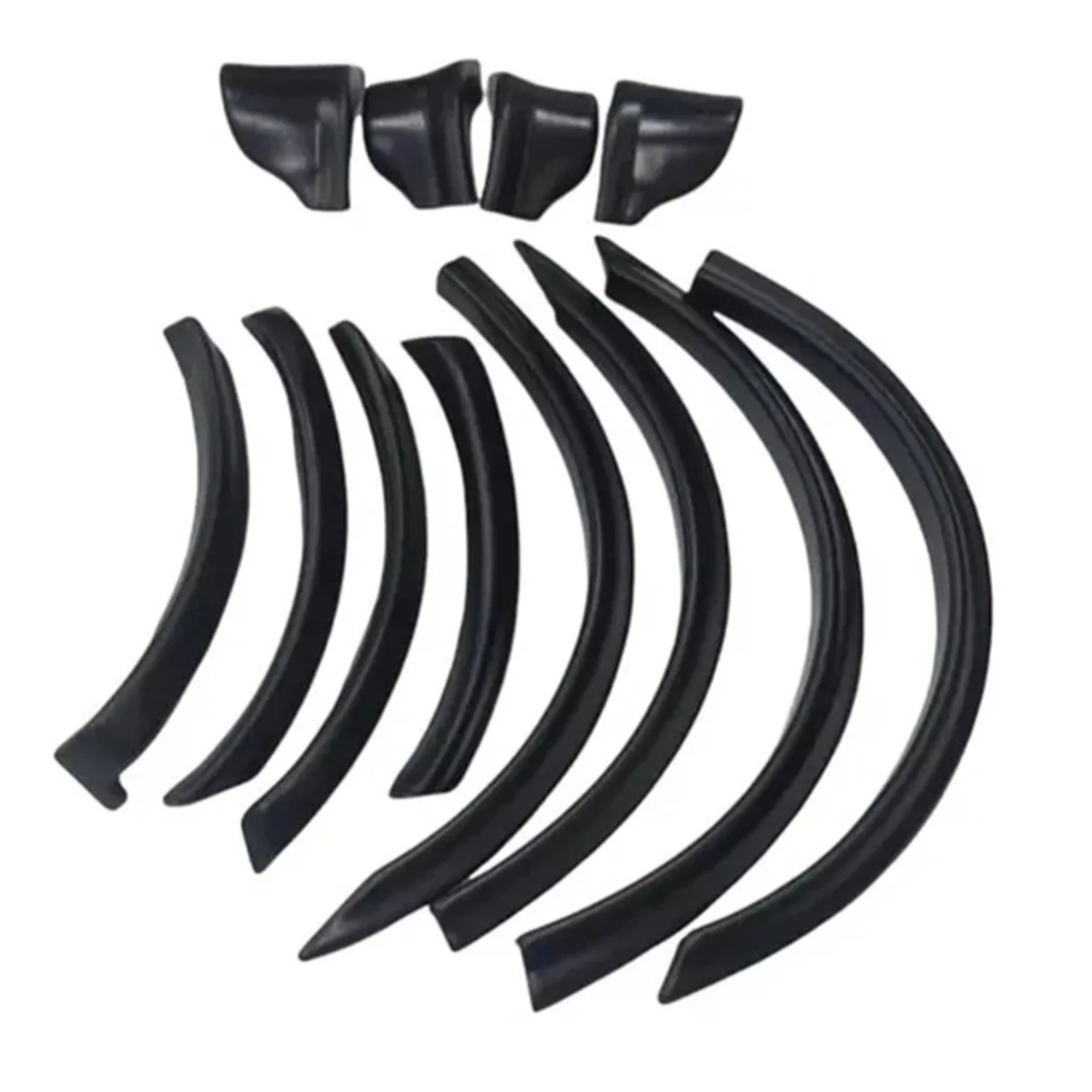 KIT Spoilers Laterais/ Apliques Laterais/ Saia Para-lama Gol Rallye G4/ Saveiro Surf Volkswagen 12 Peças – PRONTA ENTRGA