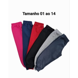 Kit com 3 Calças de Moletom Infantil e Juvenil