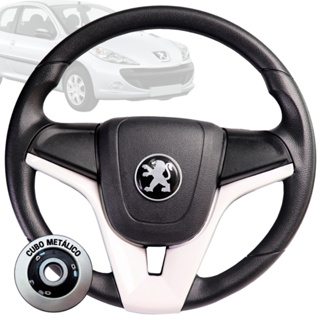 Volante Esportivo cruze branco para peugeot partner 308 em Oferta na Shopee