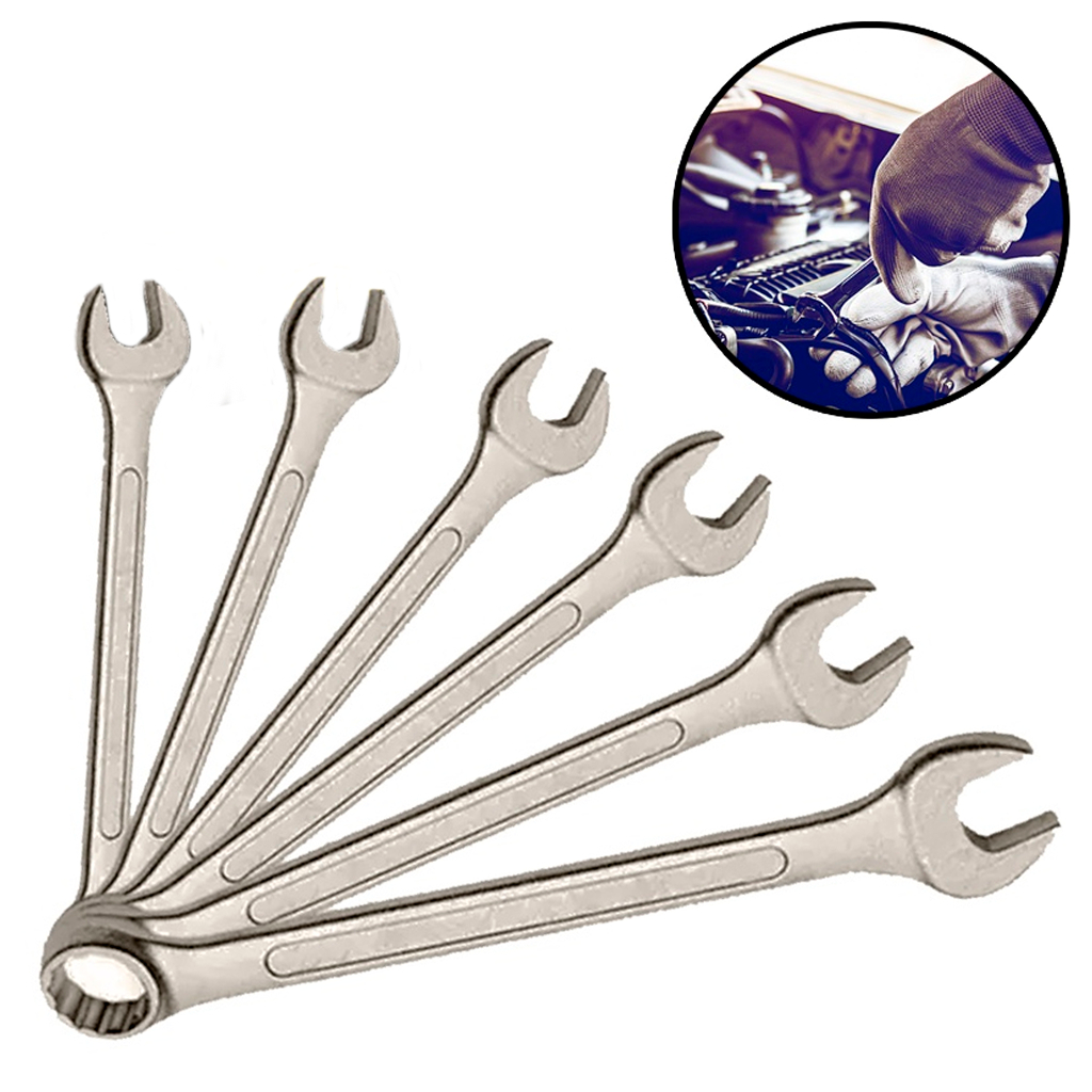 Kit Jogo De Chave Combinada Boca Estrela 6 Peças 6 - 13mm Aço Carbono Forjado Resistente Multiuso em Oferta na Shopee