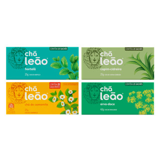 Combo Chá Leão Linhas Ervas 4 Sabores - 100 Sachês