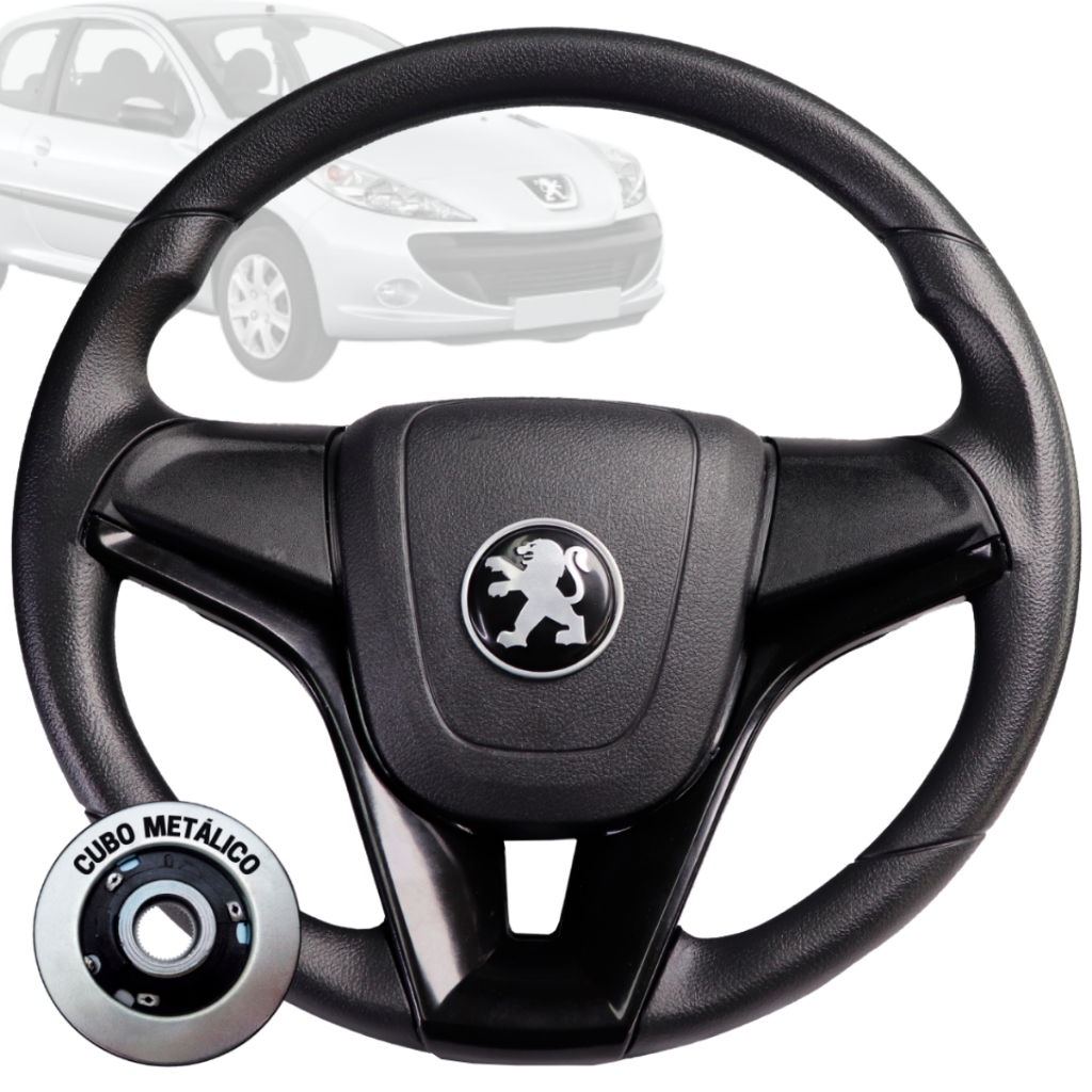 Volante Esportivo cruze preto para peugeot partner 308 em Oferta na Shopee