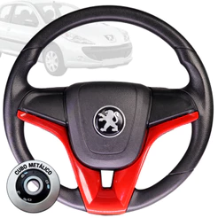 Volante Esportivo cruze vermelho para peugeot 207/307 Partner 3008 106/206/306