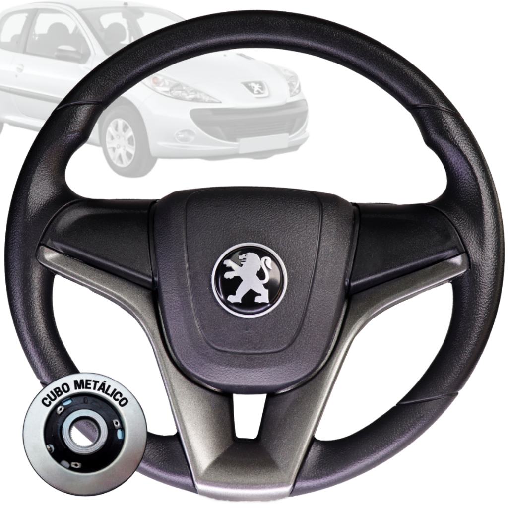 Volante Esportivo cruze grafite para peugeot 307 106/206/306