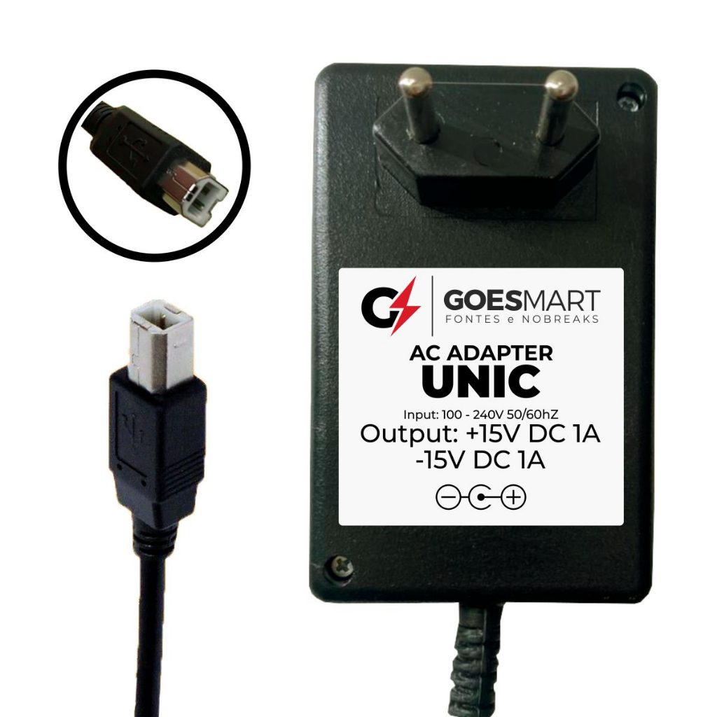 Fonte Para Mesa De Som Unic Bivolt +15v -15v 1a Simétrica