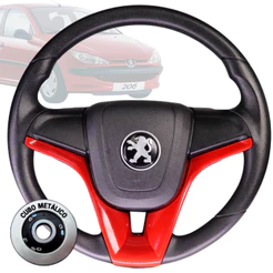 Volante Esportivo cruze vermelho para peugeot 106/206/306/207