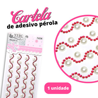 Cartelas De Adesivo Autocolante Pérola - Sticker - 01 Unidade - Diversas Cores - Criar