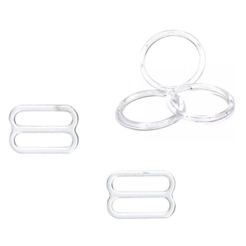 Regulador e Argola Transparente Plástico 10mm (50 pares)