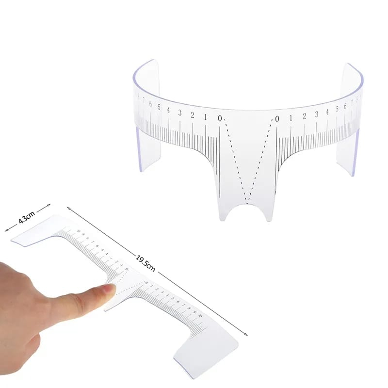 Régua De Plástico Reutilizável Para Microblading De Sobrancelha / Maquiagem em Oferta na Shopee