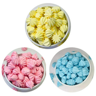 Mini Suspiros Caseiro 3 Cores 420 G Amarelo/Rosa e Azul