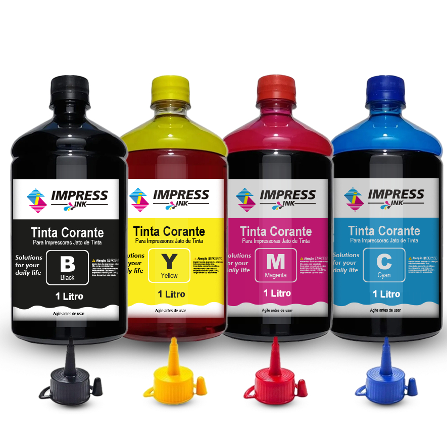 Kit 4 Litros Eco Inkjet P/ Canon Mega Tank G3110 Original